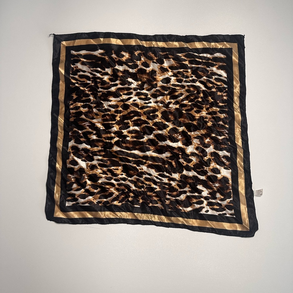 Leopard Print Silk Bandana